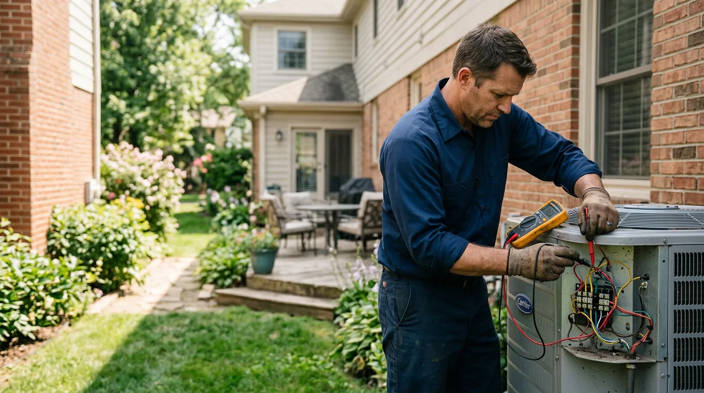 HVAC technician working near Greenville, UT